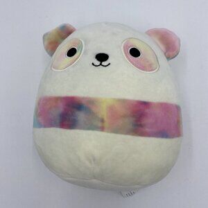 Squishmallow Pearson Panda 8" Rainbow Tie Dye Plush Pillow